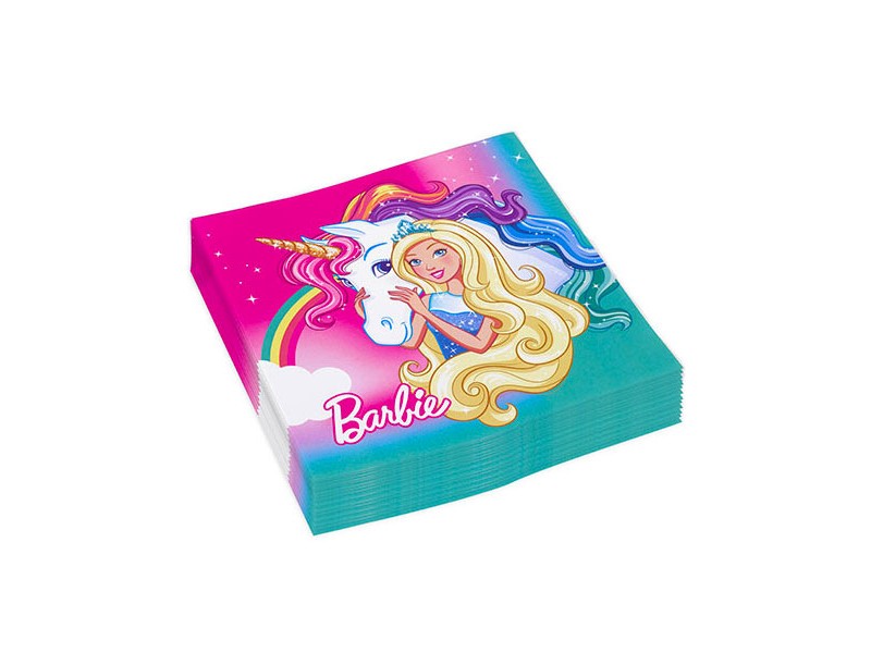 TOVAGLIOLO 33X33 BARBIE DREAMTOPIA 20PZ - L'Officina delle feste