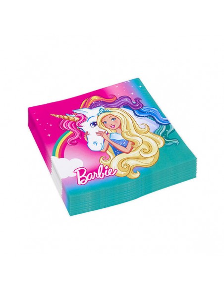 TOVAGLIOLO 33X33 BARBIE DREAMTOPIA 20PZ - L'Officina delle feste