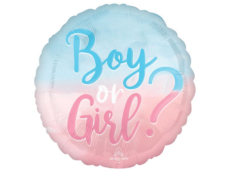 PALLONE MYLAR 18" BOY OR GIRL? 45CM - L'Officina delle feste