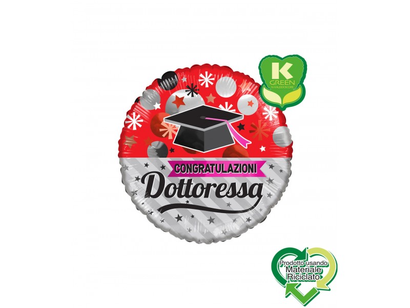 PALLONE MYLAR 18" LAUREA CONGRATULAZIONI DOTTORESSA 45CM -