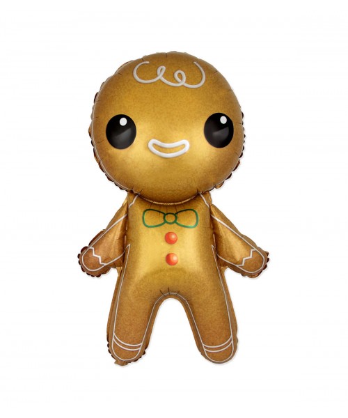 PALLONE MYLAR 39" GINGERBREAD OMINO PAN DI ZENZERO - L'Officina