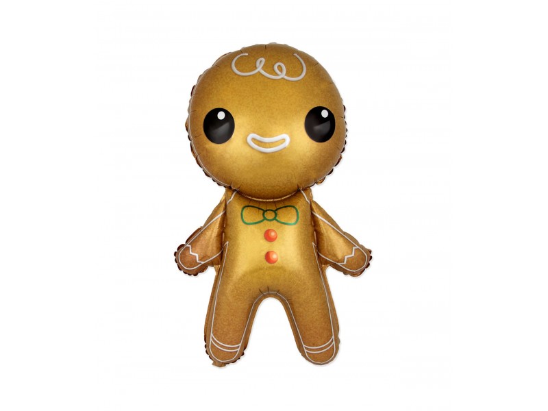 PALLONE MYLAR 39" GINGERBREAD OMINO PAN DI ZENZERO - L'Officina