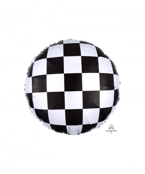 PALLONE MYLAR 18" SCACCHI 45CM 1PZ - L'Officina delle feste