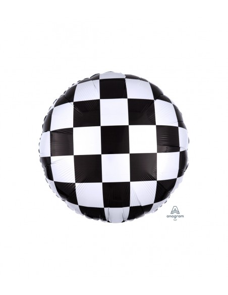 PALLONE MYLAR 18" SCACCHI 45CM 1PZ - L'Officina delle feste