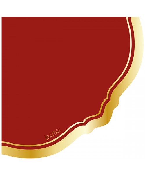 16 TOVAGLIOLI LIBERTY ROSSO BORDEAUX BORDO ORO CM 33X33 -