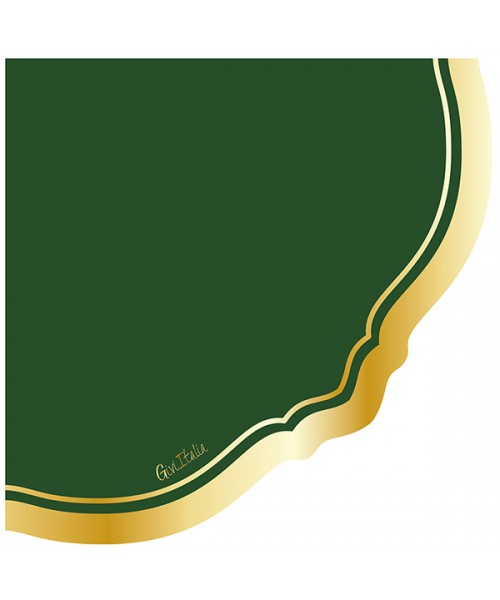 16 TOVAGLIOLI LIBERTY VERDONE BORDO ORO CM 33X33 - L'Officina