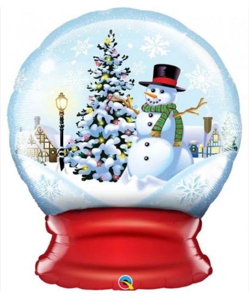 PALLONE MYLAR 36" SNOW GLOBE PALLA NATALE 91CM - L'Officina