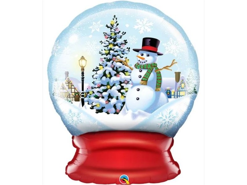 PALLONE MYLAR 36" SNOW GLOBE PALLA NATALE 91CM - L'Officina