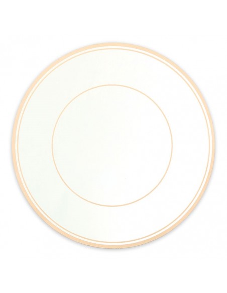 5 SOTTOPIATTI BIANCO BORDO ORO CM 32 - L'Officina delle feste