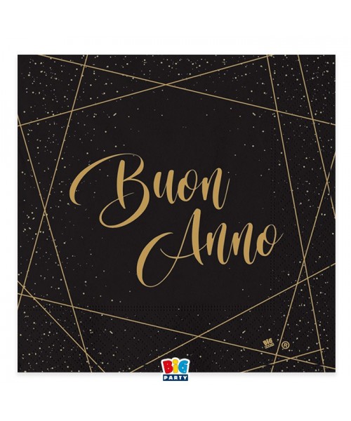 20 TOVAGLIOLI 33X33 BUON ANNO - L'Officina delle feste