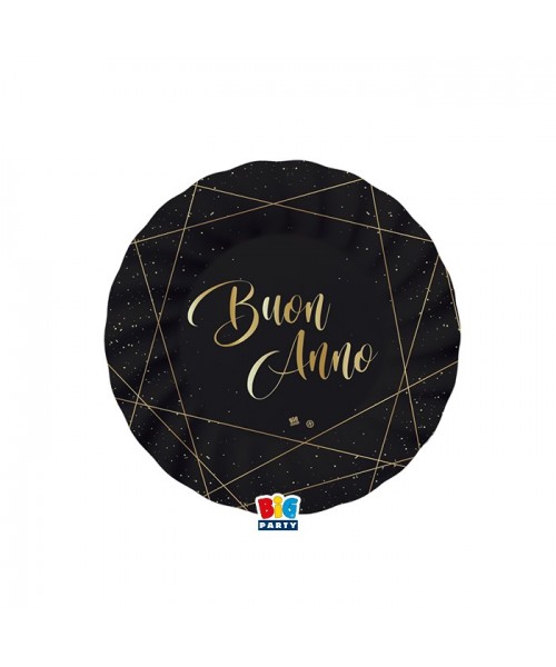 8 PIATTI CARTA BUON ANNO 20CM PLASTIC FREE - L'Officina delle