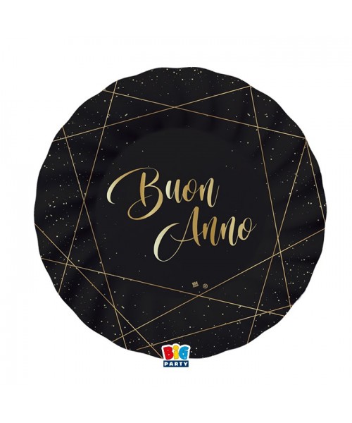 8 PIATTI CARTA BUON ANNO 25CM PLASTIC FREE - L'Officina delle
