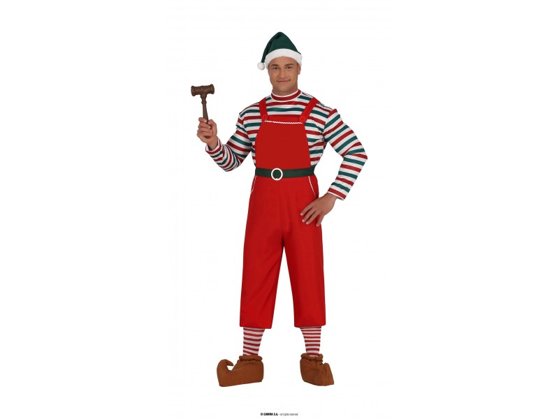 COSTUME UOMO ELFO AIUTANTE DI BABBO NATALE 48-50 TG.M -