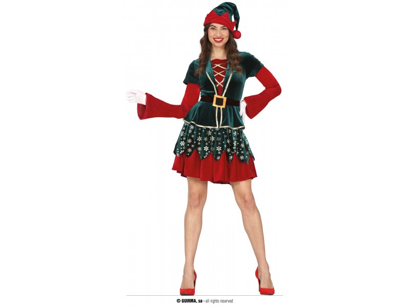 COSTUME ELFA ADULTA 44-46 TG. XL - L'Officina delle feste