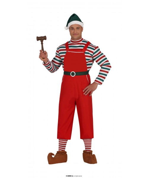 COSTUME UOMO ELFO AIUTANTE DI BABBO NATALE 52-52 TG. L -