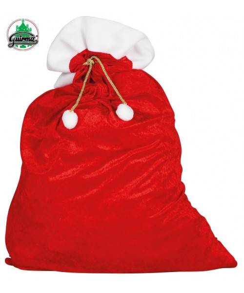 SACCO BABBO NATALE NATALIZIO SIMIL VELLUTO 60x95CM - L'Officina