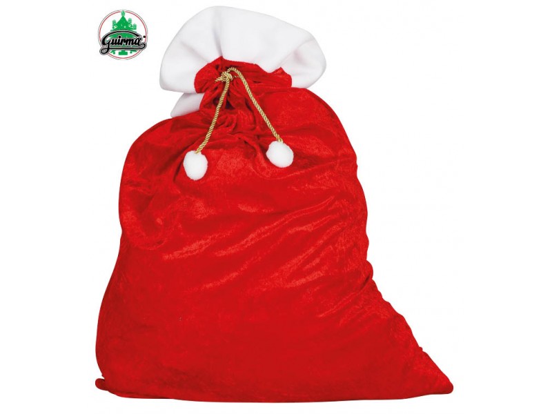 SACCO BABBO NATALE NATALIZIO SIMIL VELLUTO 60x95CM - L'Officina