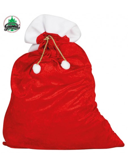 SACCO BABBO NATALE NATALIZIO SIMIL VELLUTO 60x95CM - L'Officina
