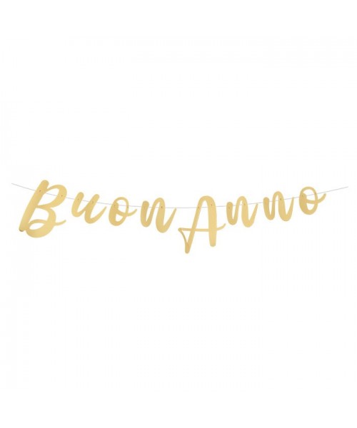 FESTONE SCRITTA BUON ANNO ORO METAL 300X15CM - L'Officina delle