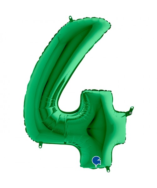 NUMERO MYLAR MEDIO VERDE 4 CM. 35 - L'Officina delle feste