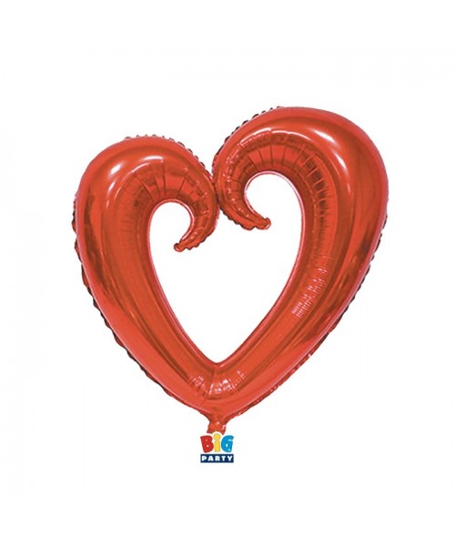 PALLONE MYLAR CUORE ROSSO 101CM - L'Officina delle feste