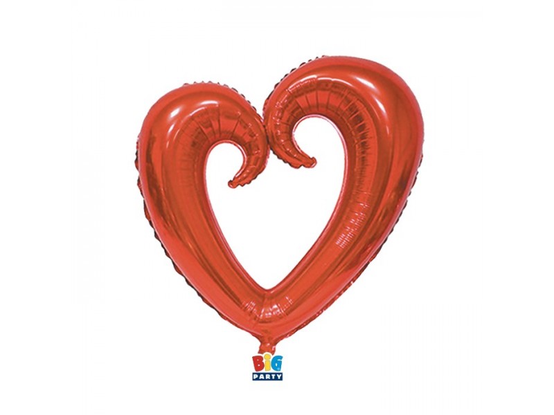 PALLONE MYLAR CUORE ROSSO 101CM - L'Officina delle feste