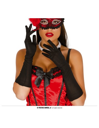 GUANTI NERI LUNGHI 45 CM. - L'Officina delle feste