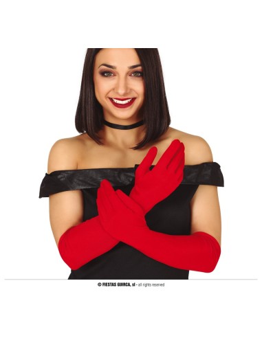 GUANTI ROSSI LUNGHI 45 CM. - L'Officina delle feste