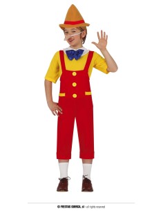 COSTUME BIMBO PINOCCHIO BURATTINO 5-6 ANNI - L'Officina delle
