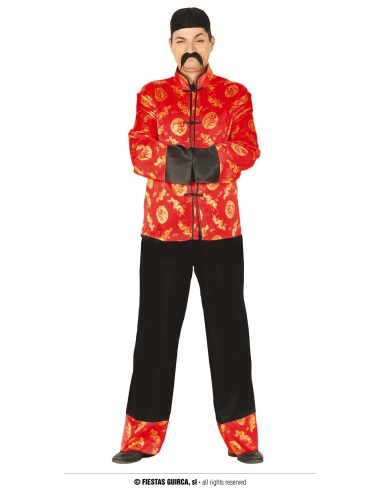 COSTUME UOMO CINESE MANDARINO TG. L 50-52 - L'Officina delle