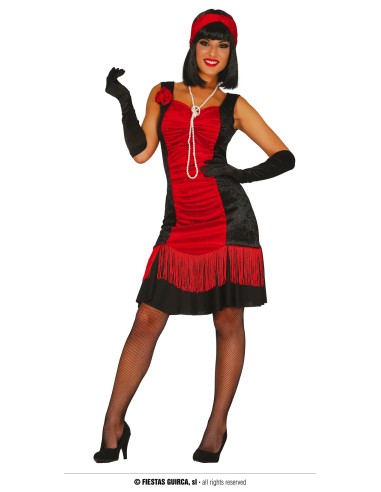 COSTUME DONNA CHARLESTON ROSSO TG. L 42-44 - L'Officina delle