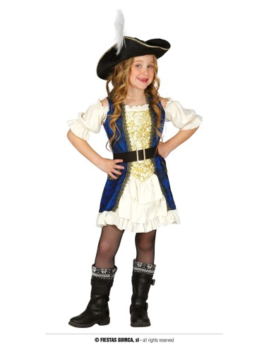 COSTUME BIMBA PIRATESSA LUSSO 5-6ANNI - L'Officina delle feste