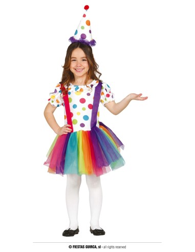 COSTUME CLOWN BIMBA TG. 3-4 ANNI - L'Officina delle feste