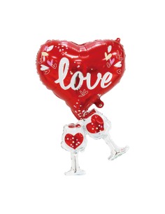 PALLONE MYLAR CALICI CHAMPAGNE H. 71CM - L'Officina delle feste