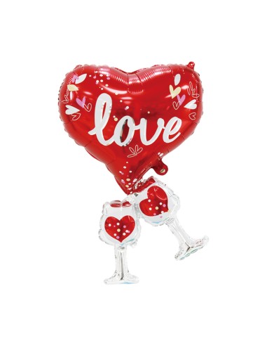 PALLONE MYLAR CALICI CHAMPAGNE H. 71CM - L'Officina delle feste