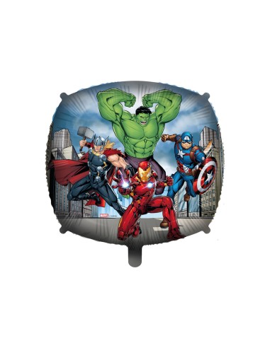 PALLONE MYLAR QUADRATO 18"/45CM AVENGERS CON PESETTO IN