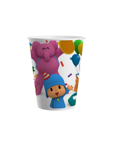 8 BICCHIERI CARTA 200CC POCOYO - L'Officina delle feste