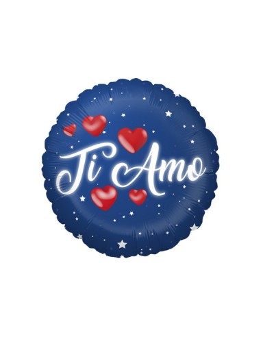 PALLONE MYLAR 14" TI AMO BLU CON STELLE 425CM - L'Officina