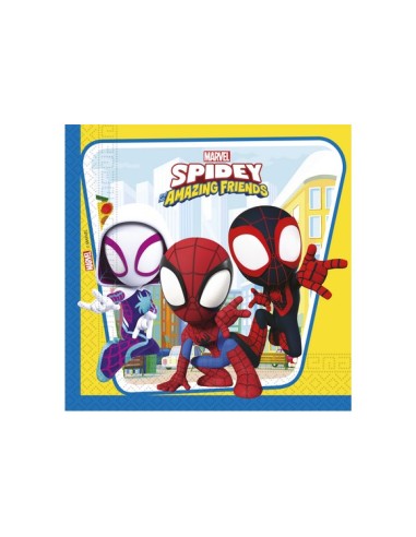 TOVAGLIOLI 33x33 CM SPIDEY & FRIENDS 20PZ - L'Officina delle