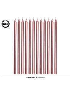 12 CANDELE STELO ROSE GOLD 13CM - L'Officina delle feste 2