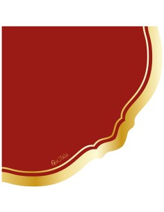 16 TOVAGLIOLI LIBERTY ROSSO BORDEAUX BORDO ORO CM 33X33 - 2