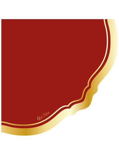 16 TOVAGLIOLI LIBERTY ROSSO BORDEAUX BORDO ORO CM 33X33 -