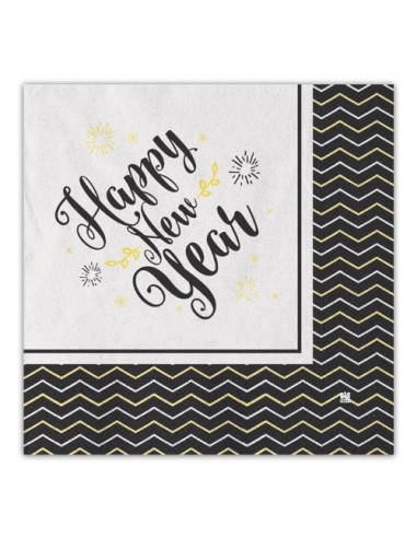 20 TOVAG.LI HAPPY NEW YEAR 33X33CM - L'Officina delle feste