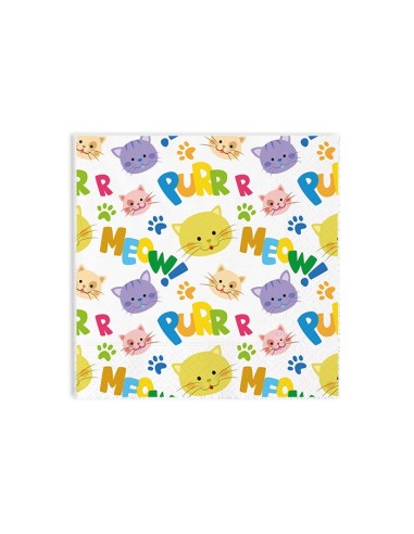 20 TOVAGLIOLI 33X33 GATTINI - L'Officina delle feste