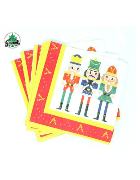 20 TOVAGLIOLI 33X33 SCHIACCIANOCI - L'Officina delle feste