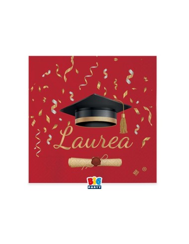 20 TOVAGLIOLINI 25X25 LAUREA GLAMOUR - L'Officina delle feste