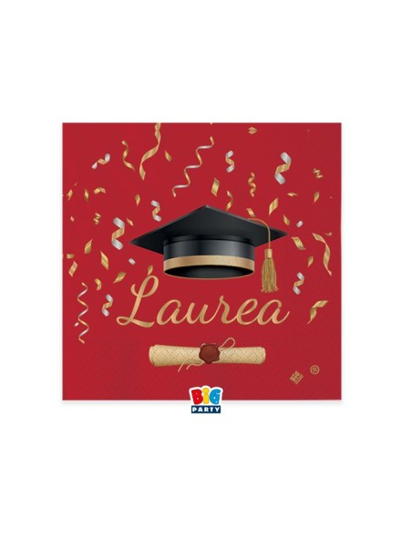 20 TOVAGLIOLINI 25X25 LAUREA GLAMOUR - L'Officina delle feste