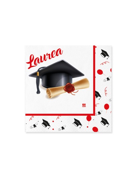 20 TOVAGLIOLINI LA MIA LAUREA 25X25CM - L'Officina delle feste