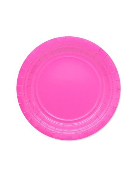 25 PIATTI CARTA 18 CM ECOLOR FUCSIA PLASTIC FREE - L'Officina 25 PIATTI CARTA 18 CM ECOLOR FUCSIA PLASTIC FREE - L'Officina