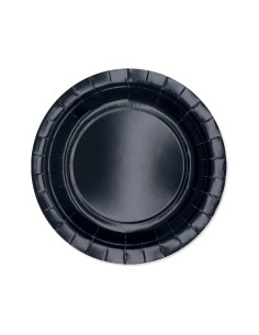 25 PIATTI CARTA 18 CM ECOLOR NERO PLASTIC FREE - L'Officina 2